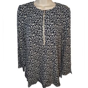 Chico's Half Zip Pullover Jacket Sz 1 (8-10)/M